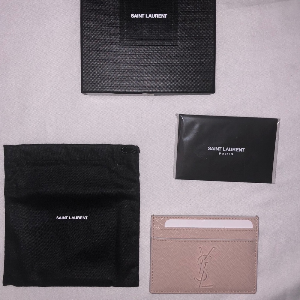 100% Authentic YSL Card case in Rose